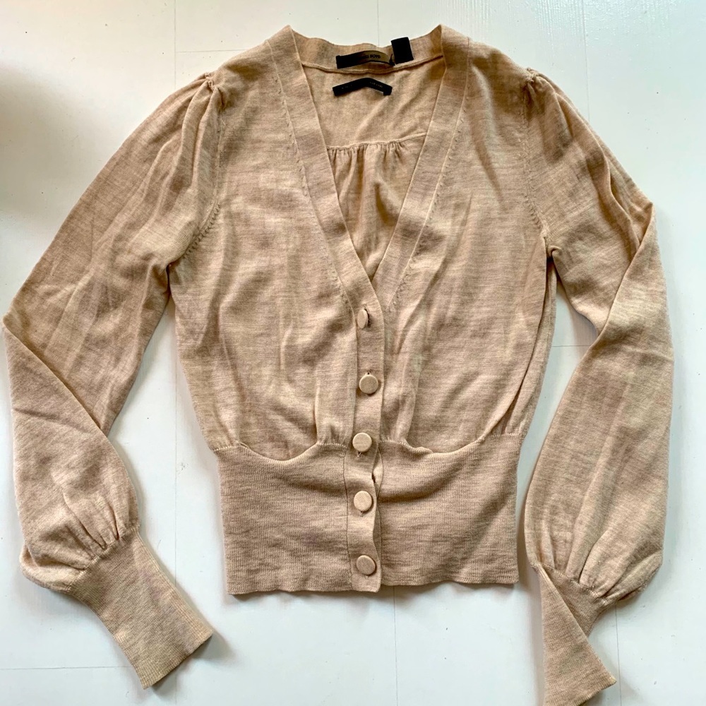 100% fine Merino wool cardigan XS perfect cond
